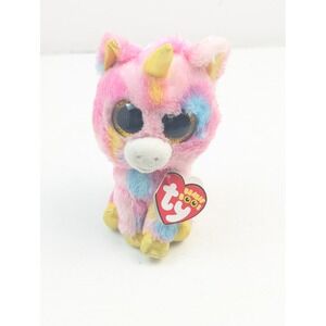 TY‎ Beanie Boos Fantasia Unicorn Plush Toy Stuffed Animal Glitter Eyes